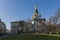 Amazing view of Golden Domes Russian church in Sofia, Bulgaria