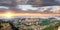 Amazing View Of The Gorges Du Verdon Canyon against colorful sunset in Provence, France. Provence-Alpes-Cote d`Azur.