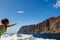 Amazing view of high cliffs from the boat. Tenerife, Canary Islands