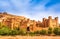 Amazing view of Kasbah Ait Ben Haddou near Ouarzazate in the Atlas Mountains of Morocco. UNESCO World Heritage Site since 1987. A