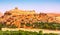 Amazing view of Kasbah Ait Ben Haddou near Ouarzazate in the Atlas Mountains of Morocco. UNESCO World Heritage Site since 1987.