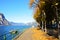 Amazing view of Lake Lecco in fall, Italy