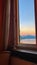 Amazing view of the lake and mountains from the room during sunset.