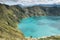 Amazing view of lake of the Quilotoa caldera