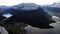 Amazing view of Loen from Mount Hoven Skylift in Vestland in Norway