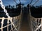 Amazing view of lovely wooden Rope bridge