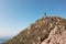 Amazing view of Man standing of Sharp Peak, Sai Kung, Hong Kong