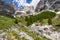 Amazing view of the Marmolada massif. Val Rosalia, Dolomites, Italy