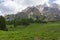 Amazing view of the Marmolada massif. Val Rosalia, Dolomites, Italy