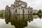 Amazing view of the medieval castle the Gravensteen Castle of the Counts surrounded by water