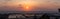 Amazing view on the Mediterranean sea and fields from Zikhron Ya\\\'akov. Sunset time