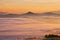 Amazing view of mountain, mist & cloud