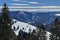 Amazing view at mountains range and snow slopes at Breckenridge Ski Resort