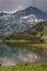 Amazing view of Muratovo Lake and reflection of Banski Suhodol Peak, Pirin Mountain