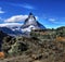 Amazing View of the panorama mountain range near the Matterhorn