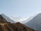 Amazing view of the pathaway to Everest Base Camp trek. View of mount Everest