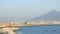 Amazing view of port of Naples with Vesuvius mount in the background, panorama