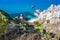 Amazing view of Praia di Fuoco and Spiaggia di Ficara from Capo Vaticano - paradise beach and coast scenery - travel destination