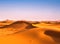 Amazing view of sand dunes in the Sahara Desert. Location: Sahara Desert, Merzouga, Morocco. Artistic picture. Beauty world