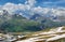 Amazing view of Scenic Alps near Little St Bernard Pass, Italy
