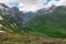 Amazing view of Scenic Alps near Little St Bernard Pass, Italy