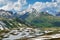 Amazing view of Scenic Alps near Little St Bernard Pass, Italy