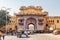 Amazing view of scenic gate at Gangori Bazaar, Jaipur, India