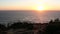 Amazing view of the sea during sunset, seen from a lovely and rustic viewpoint in Cabo Mondego, in Portugal