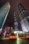 Amazing view of skyscrapers in Shanghai at night, China