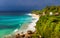 Amazing view of steep cliff and ocean at Tropical island Bali, Indonesia