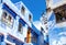 Amazing view of the street in the blue city of Chefchaouen. Location: Chefchaouen, Morocco, Africa. Artistic picture. Beauty world