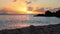 Amazing view of sunset at Shell Beach in Gustavia,