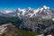 Amazing view of Swiss Alps, Jungfrau mountain range from schilthorn, Murren, Switzerland