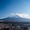 Amazing view to the Fuji mountain and Fujiyoshida city