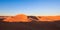 Amazing View to the Golden Sahara Desert Sands near the oasis town Taghit