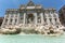 Amazing view of Trevi Fountain Fontana di Trevi in city of Rome, Italy