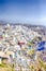Amazing View of Wonderful Thira Fira City as a capital of Santorini island in Greece