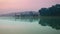Amazing view of Xuan Huong Lake at twilight time, Dalat,