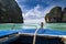 Amazing view of a yatch on maya bay