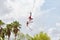 The amazing Voladores ceremony outside the ruins of El Tajin in Veracruz, Mexico