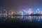 Amazing water reflecting image of  Chongqing City Skyline