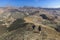 Amazing wide view of a group of hikers walking