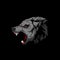 Amazing wild and aggressive wolf head vector