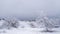 Amazing winter landscape with snow covered trees