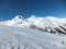 Amazing winter landscape of Vihren and Kutelo peaka, Pirin Mountain