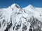 Amazing winter landscape of Vihren and Kutelo peaka, Pirin Mountain