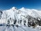 Amazing winter landscape of Vihren and Kutelo peaka, Pirin Mountain