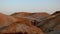 Amazingly beautiful mountain stone desert along the road along the Dead Sea. Israel.