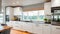 Amazingly bright kitchen in a contemporary house with a window.