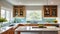 Amazingly bright kitchen in a contemporary house with a window.